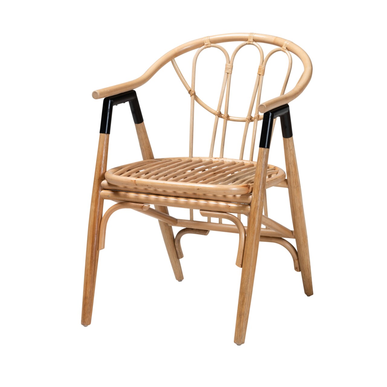 Wholesale Interiors Baxton Studio Cyntia Modern Bohemian Natural Brown Rattan Dining Chair